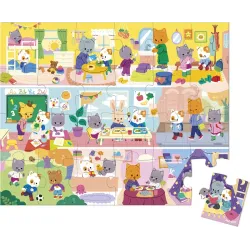 Puzzle bőröndben A napom Macskák 24 db