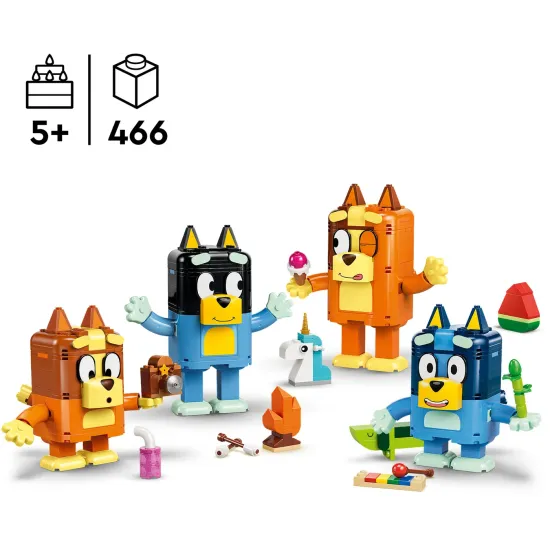 LEGO Bluey 11217 Bluey és kockákból épített családja