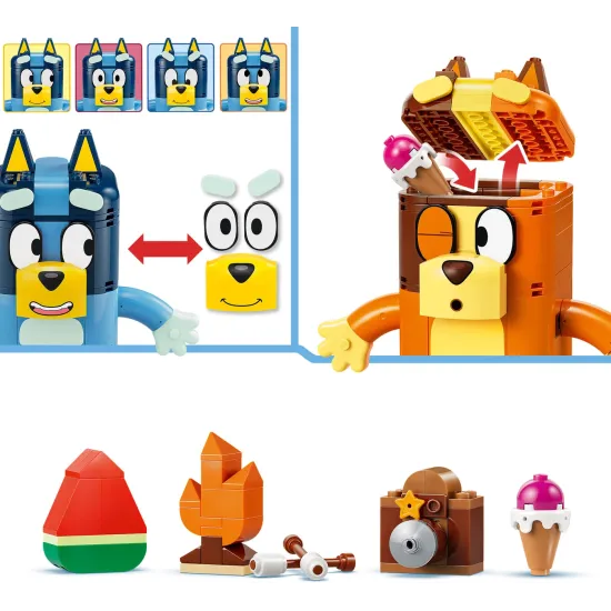 LEGO Bluey 11217 Bluey és kockákból épített családja