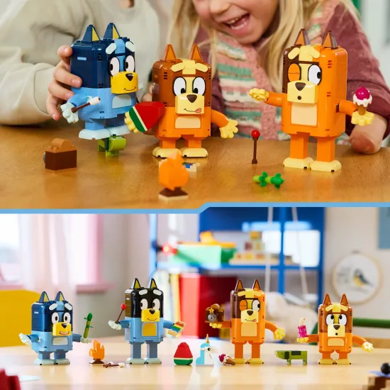 LEGO Bluey 11217 Bluey és kockákból épített családja