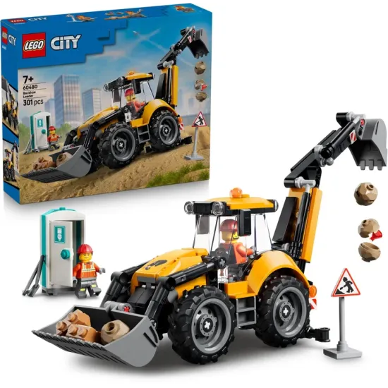 LEGO CITY 60480 Sárga rakodógép kotróval