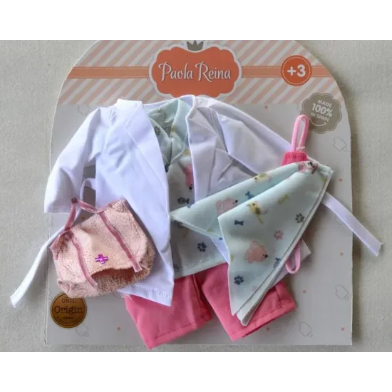 Paola Reina Állatorvos jelmez babához 32 cm Paola Reina Állatorvos jelmez babához 32 cm