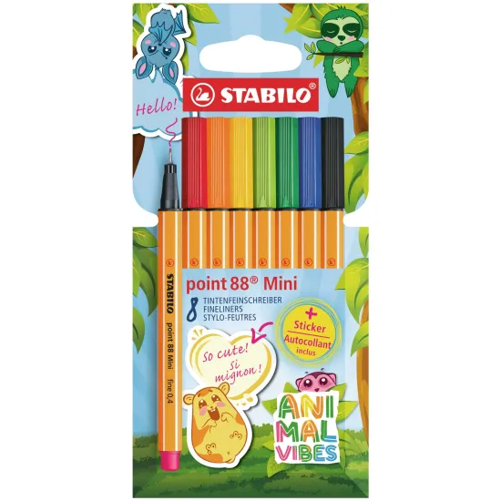 Tűfilc Mini Animal Vibes 8 db