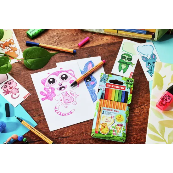 Tűfilc Mini Animal Vibes 8 db
