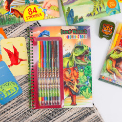 Dino World kifestő színes ceruzákkal