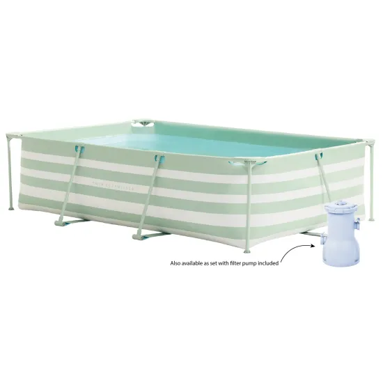 Essence Luxe Old Green Stripe vázas medence 260x160x65 cm