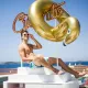 Felfújható Swan Golden 95 cm Swim Essentials - nagy felfújható hattyú a vízbe