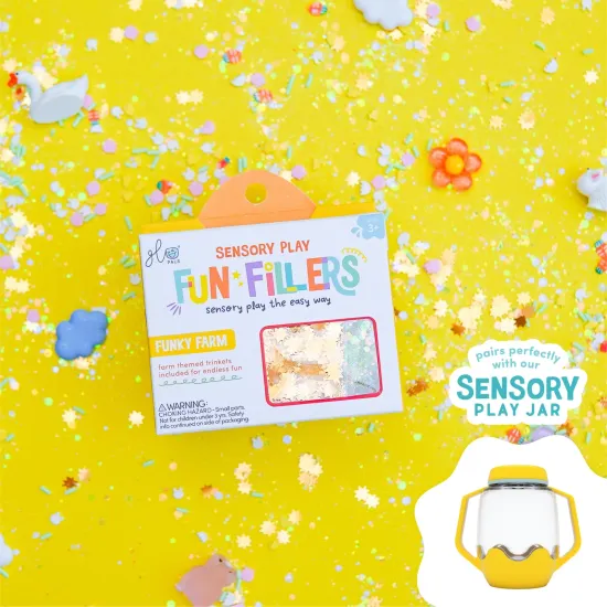 Glo Pals Sensory palack Honey Bee: világító játék gyerekeknek sárga dizájnnal.
