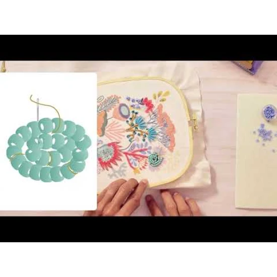 Gyöngyfűzés vászonra Flowers Atelier 58 DJeco