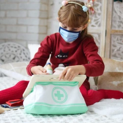 Orvosi felszerelés táskával