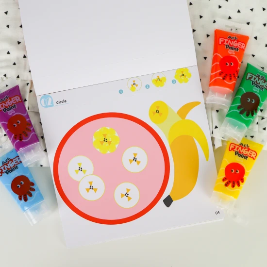 Ujjfestékes színező oldalak gyerekeknek Artist Tookyland