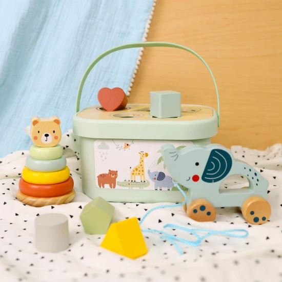 Fából készült játékkészlet gyerekeknek 3 az 1-ben