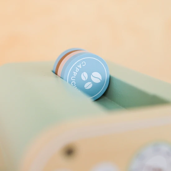 Fából készült kávéfőző gyerekeknek Pasztell