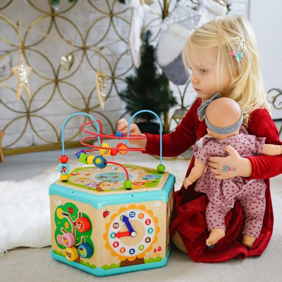 Hatszögletű kocka 7 az 1-ben Tooky Toy tevékenységekkel