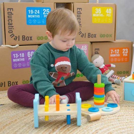 13-18 hónapos Oktatódoboz Midi Didaktikai játékok 1 éves kortól Tooky Toy