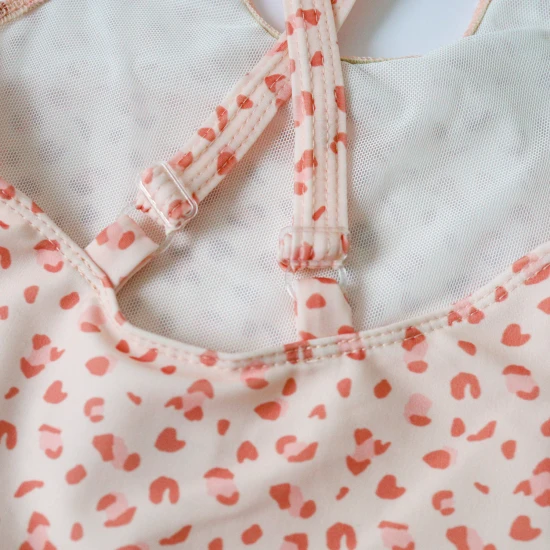 Gyermek lány fürdőruha UPF 50+ Leopard régi rózsaszín Swim Essentials