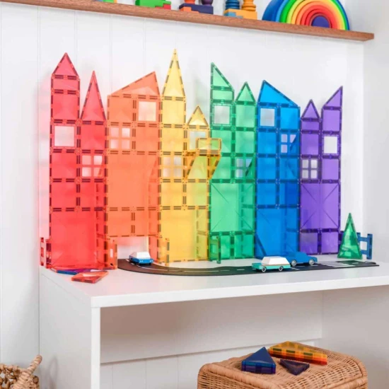 Mágneses építőkészlet Rainbow Creative Pack 102 darabos golyópálya