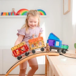 Mágneses építőkészlet Rainbow Transport 50 db