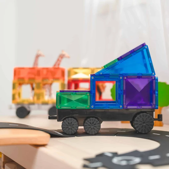 Colortiles Mágneses építőkészlet Rainbow Transport 50 db CT-R-00050-TR