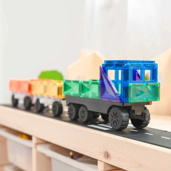Colortiles Mágneses építőkészlet Rainbow Transport 50 db CT-R-00050-TR