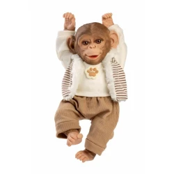 Guca Monkey puha szövettesttel, bézs-barna készletben 32 cm