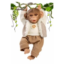 Guca Monkey puha szövettesttel, bézs-barna készletben 32 cm Guca Monkey puha szövettesttel, bézs-barna készletben 32 cm