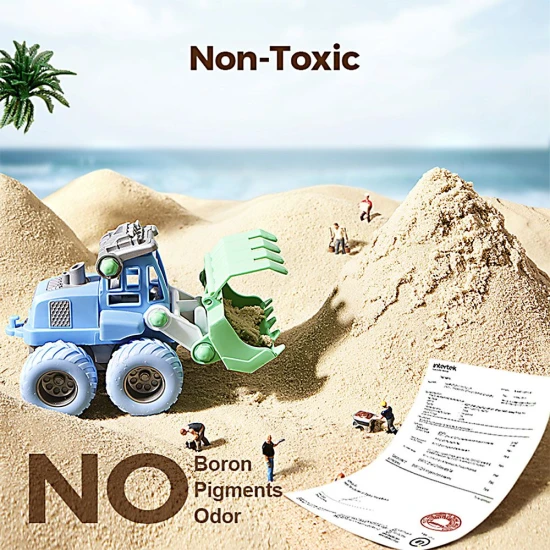 Kinetikus homokozó készlet gyerekeknek – formák, szerszámok és építőautók