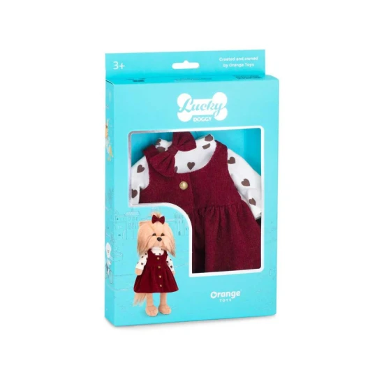 Lucky Doggy Kutyaruha szett - Cozy Casual Orange Toys