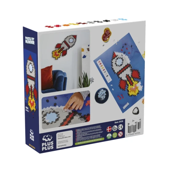 Plus-Plus Számok szerint rakd össze - Rakéta (500 db)