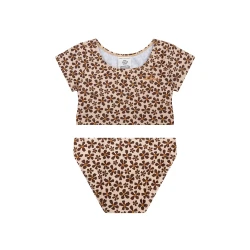 Wild Flower bikini crop top UPF 50+