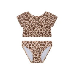 Wild Flower bikini crop top UPF 50+