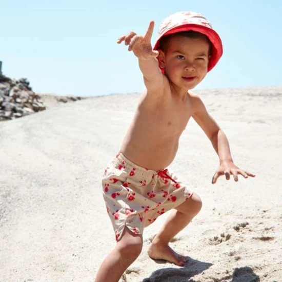 Gyerek fiú fürdőruha rövidnadrág UPF 50+ védelemmel Oh Crab Swim Essentials