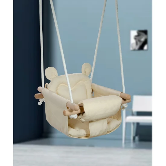 Plüssmackó hinta bézs