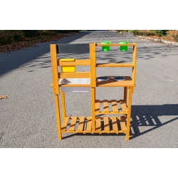 Fából készült kerti konyha mosogatóval