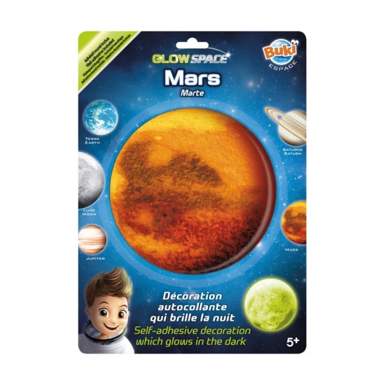 Világító faldekoráció - Mars sötétben világító fényhatású.