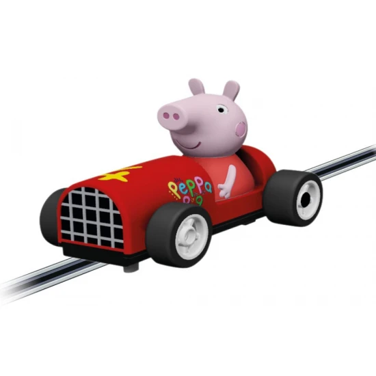 Carrera ELSŐ pálya Peppa Pig Peppa és Tom autókkal egy 2,9 m hosszú pályán.