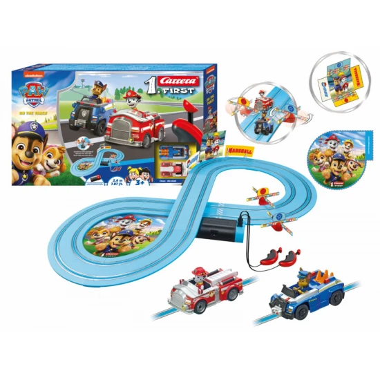 Carrera FIRST Paw Patrol autópálya Chase és Marshall autókkal egy izgalmas pályán.