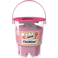 Mágikus homok rózsaszín vödörben