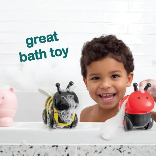 Magimals Wheely mágneses állatok – fa játékok Táncoló bogár és méhecske kerekeken, mágneses alkatrészekkel