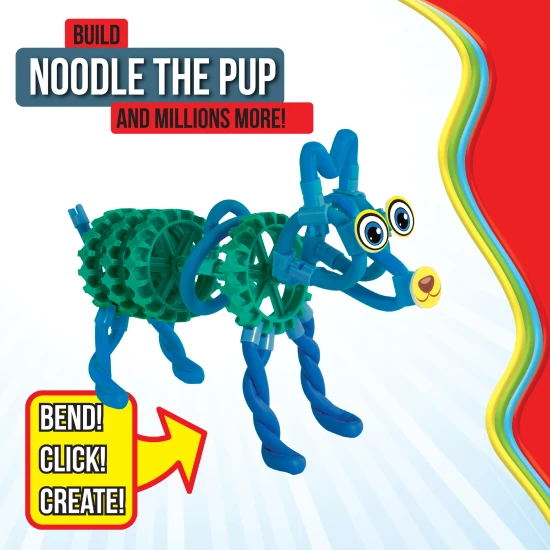 Csatlakozz, hajlíts és alkoss a rugalmas Spaghetteez építőkészlettel.