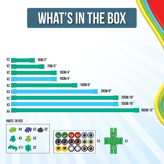 Csatlakozz, hajlíts és alkoss a rugalmas Spaghetteez építőkészlettel.