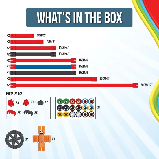 Csatlakozz, hajlíts és alkoss a rugalmas Spaghetteez építőkészlettel.