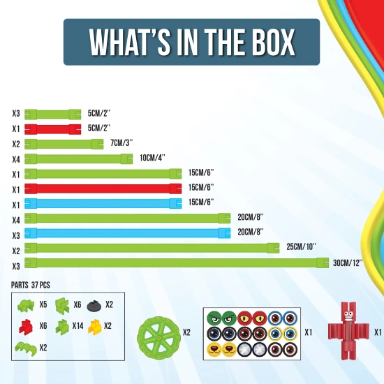 Csatlakozz, hajlíts és alkoss a rugalmas Spaghetteez építőkészlettel.