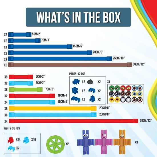 Csatlakozz, hajlíts és alkoss a rugalmas Spaghetteez építőkészlettel.