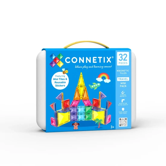 Connetix Mágneses építőkészlet Travel Mini Pack 32 darabos