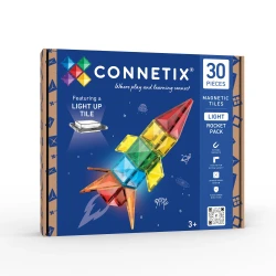 Mágneses építőkészlet Light Rocket Pack 30 darabos