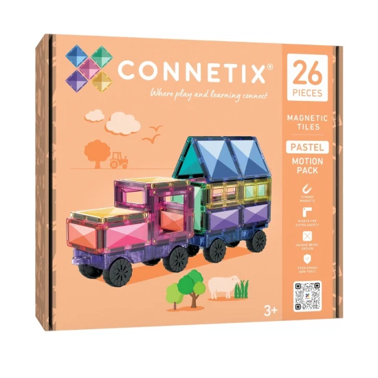 Connetix Mágneses építőkészlet Pastel Motion Pack 26 darabos