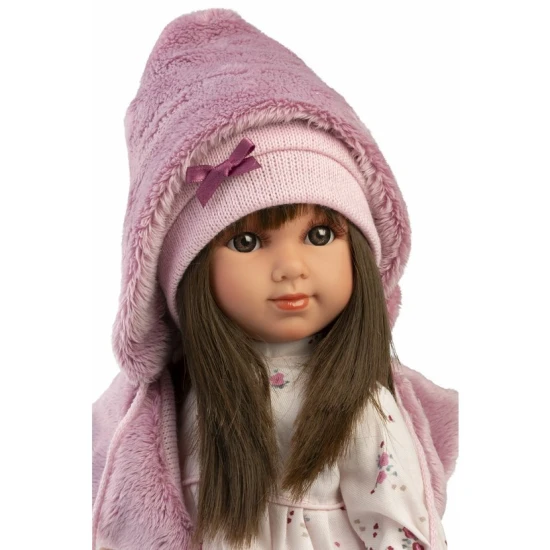 Llorens baba puha szövettesttel és hajjal - 35 cm, kézzel készített Spanyolországban