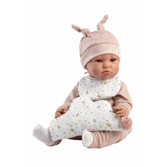 Interaktív beszélő baba Llorens 45 cm valósághű 