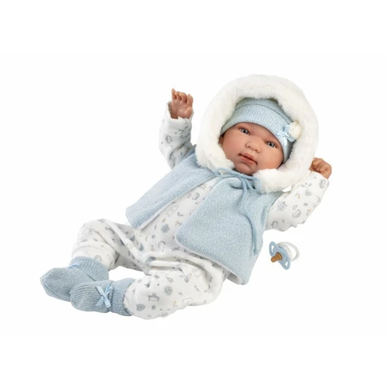 Interaktív beszélő baba Llorens 44 cm valósághű 